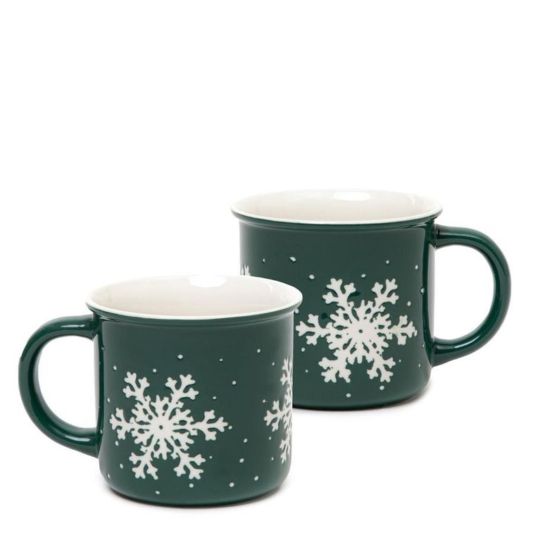 Homla, Trinkie, kubek, zielony ze śnieżynką, 0,36l, 2 szt.