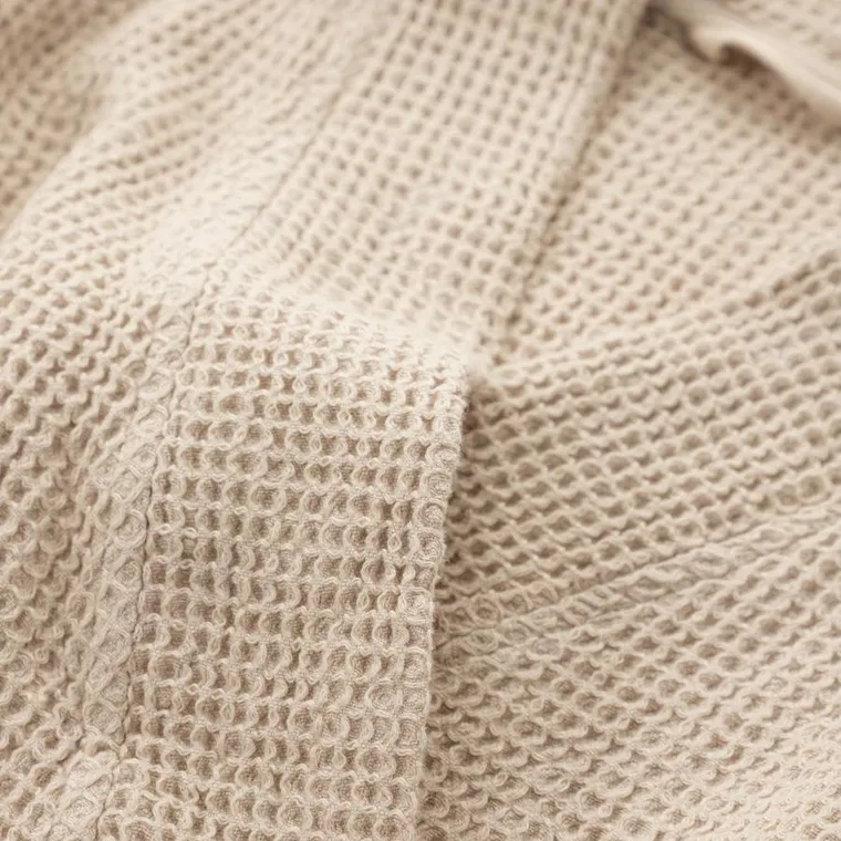 Homla, Vaffel, szlafrok, beżowy, rozmiar S/M