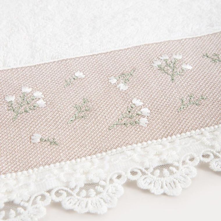 Homla, Velia, ręcznik, z ozdobnym haftem, 70-130 cm