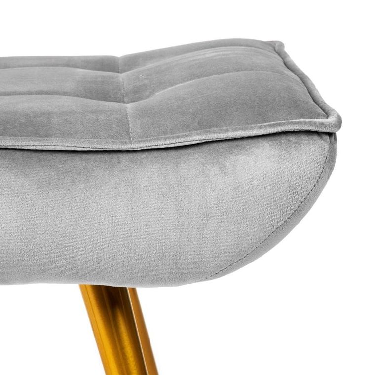 Homla, Vinnis, Fotel z podnóżkiem szary, 96-69-82 cm, 856681