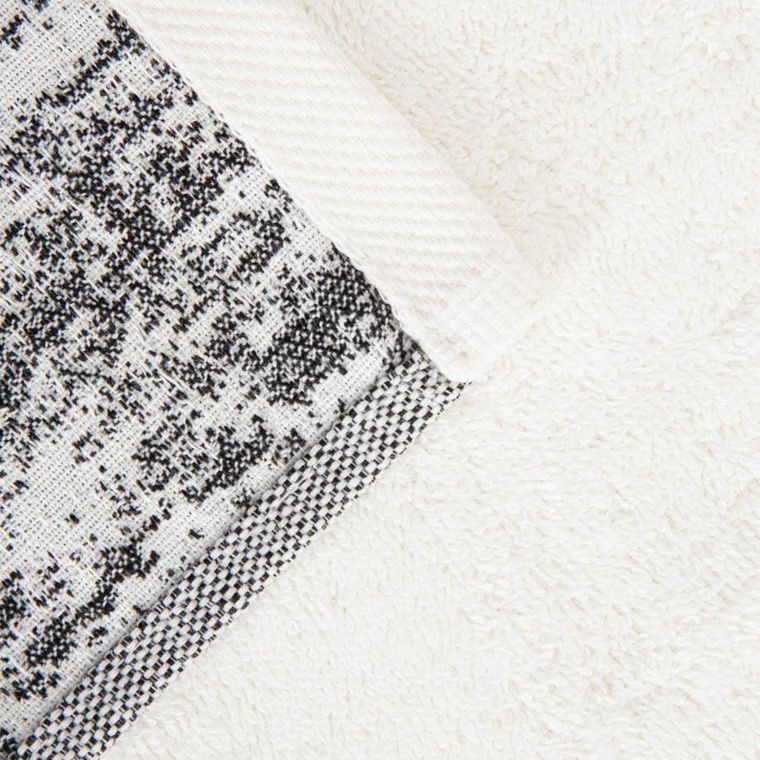 Homla, Viola, ręcznik, biało-czarny, 70-130 cm