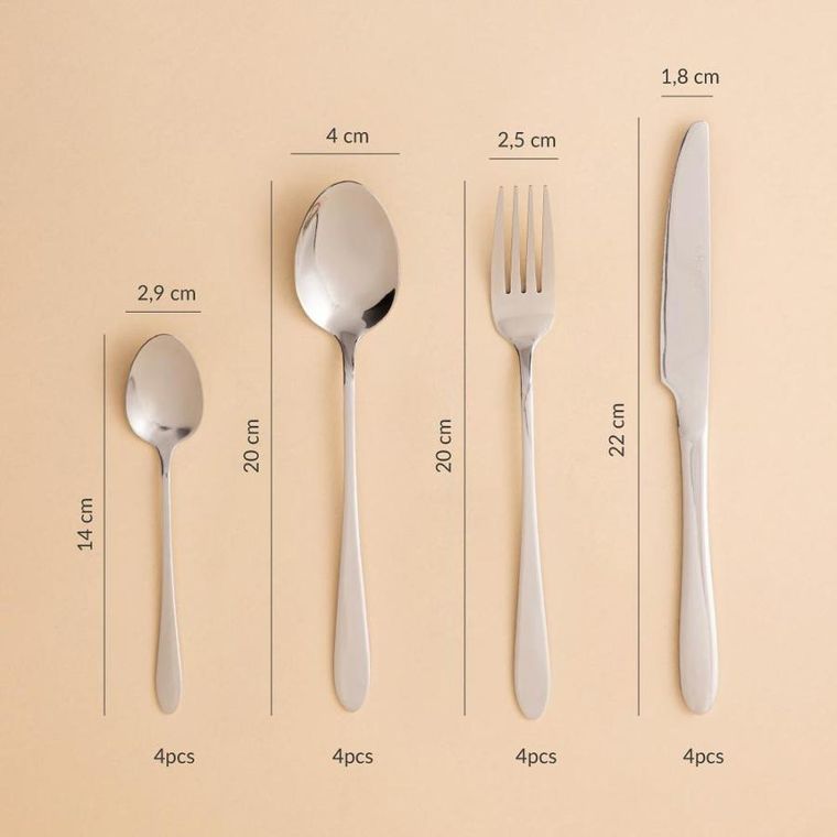 Homla,lugano, zestaw sztućców, srebrnych, 24 szt.