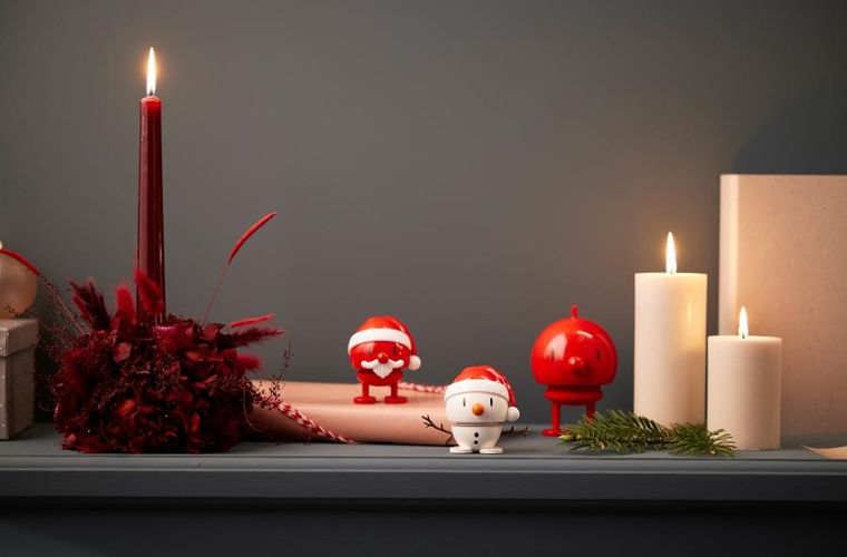 Hoptimist, figurka, Santa Claus S, czerwony