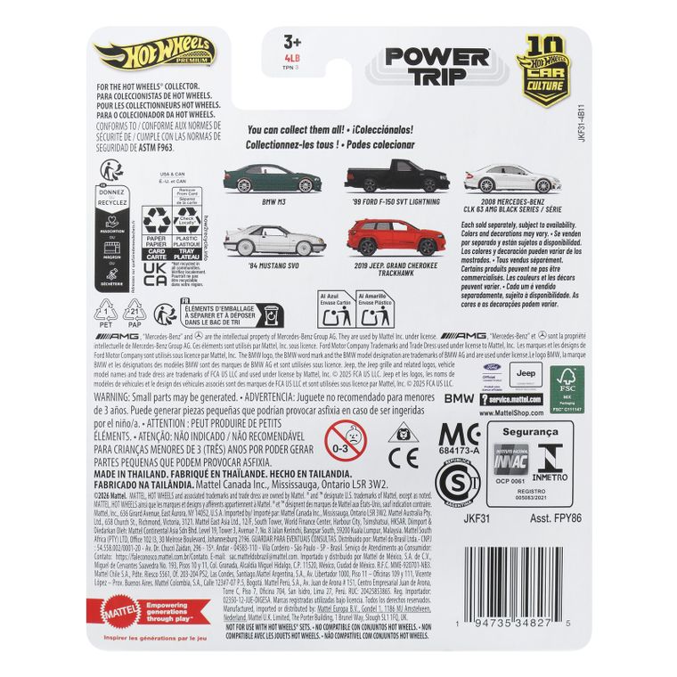 Hot Wheels, Kultowe auta, '84 Mustang SVO, pojazd, 1:64, JKF31
