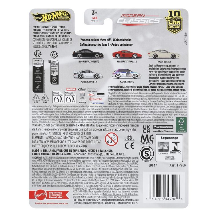 Hot Wheels, Kultowe auta, Mazda 323 GTR, pojazd, 1:64, JKF17