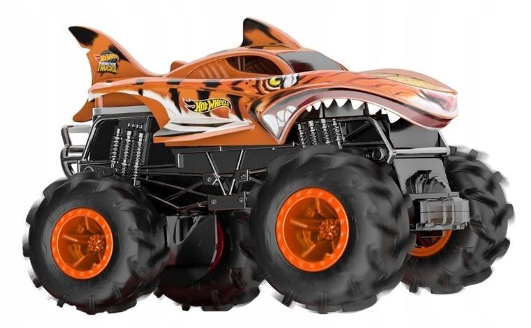 Hot Wheels, Monster Trucks Tiger Shark, pojazd zdalnie sterowany, skala 1:24