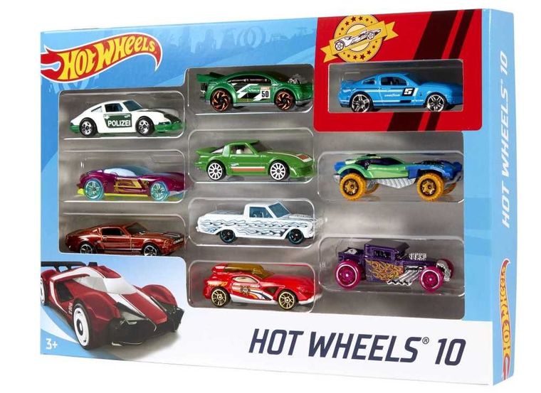 Hot Wheels, zestaw 10 autek