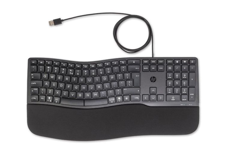 HP, 480 Comfort Wired, klawiatura przewodowa, czarna, 8T6M1AA