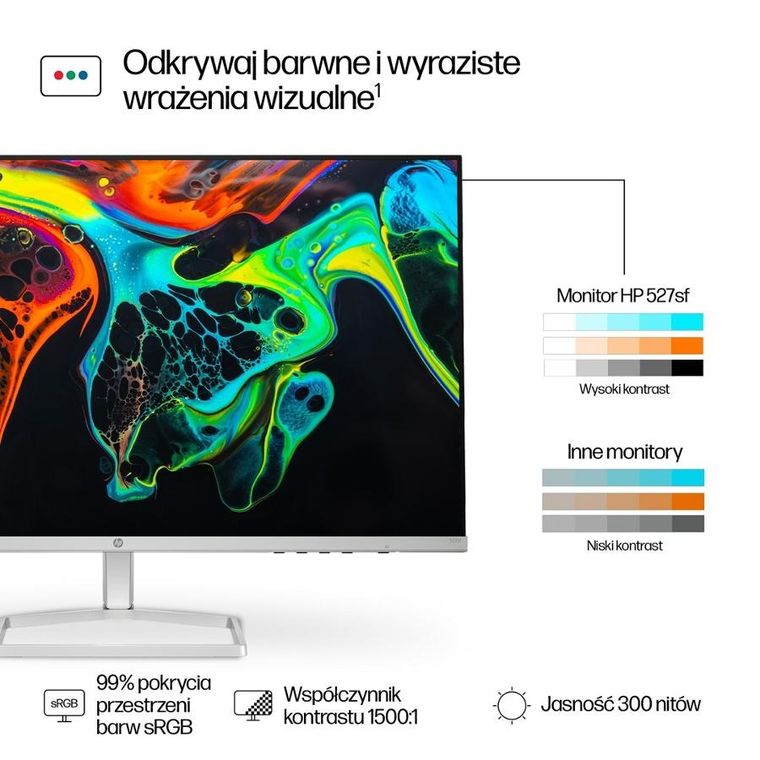 HP, monitor LED IPS 27", 527sf, 100Hz