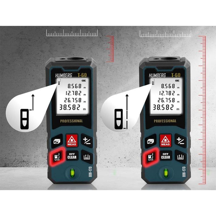 Humberg, dalmierz laserowy, 60 m, HM-173
