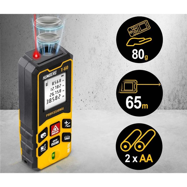 Humberg, dalmierz laserowy, 60 m, HM-173