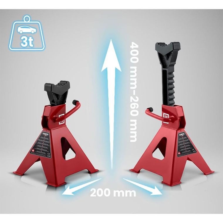 Humberg, kobyłki samochodowe, warsztatowe, 3t, 2 szt., HM-384