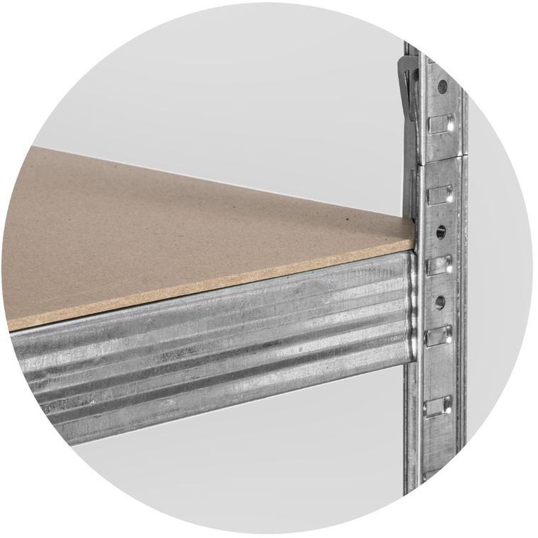 Humberg, regał metalowy, magazynowy, 2w1, 205-120-45 cm, 1000 kg