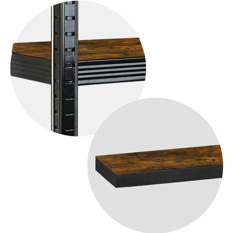 Humberg, regał metalowy magazynowy, czarny, 180-90-40 cm