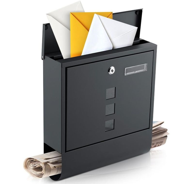 Humberg, skrzynka na listy, antracyt, 34-30,5-10 cm, HM-861