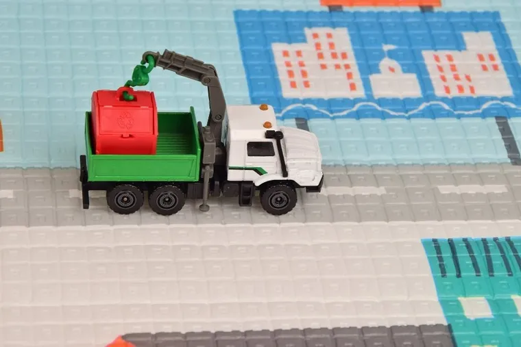 Humbi, Uliczki i zwierzęta, piankowa mata edukacyjna, dwustronna, pastelowa, 120-180-1,5 cm