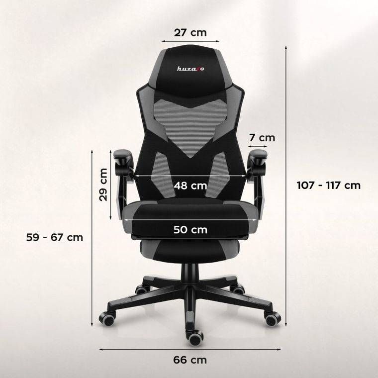 Huzaro, Combat 3.1 Grey, fotel gamingowy