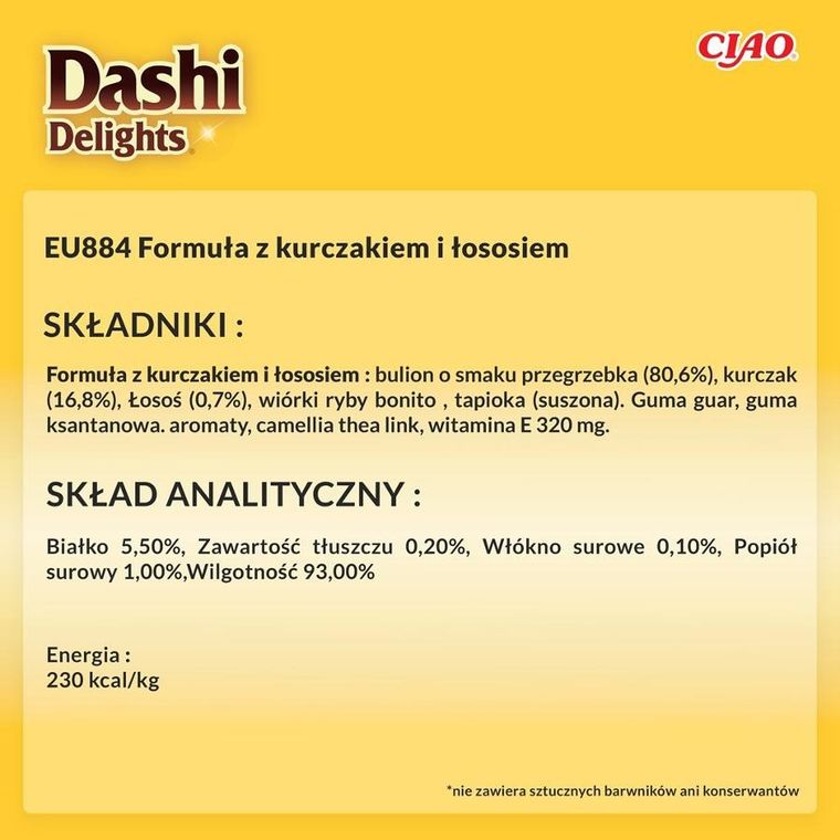 Inaba, Ciao, bulion, kurczak i łosoś, mokra karma dla kotów, 40g