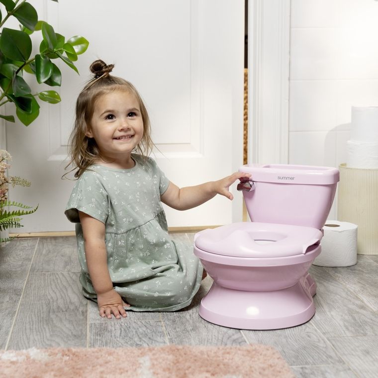 InGenuity, My Size Potty PRO, toaleta dziecięca z dźwiękiem 2w1, nocnik, różowa