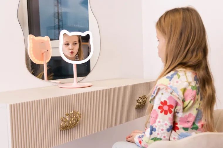 InnoGIO, GIO perfect, Pink Cat, lusterko kosmetyczne z podświetleniem, Kotek