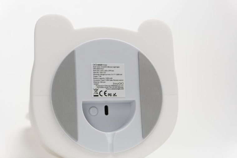 InnoGIO, GIObunny, silikonowa lampka nocna, maxi