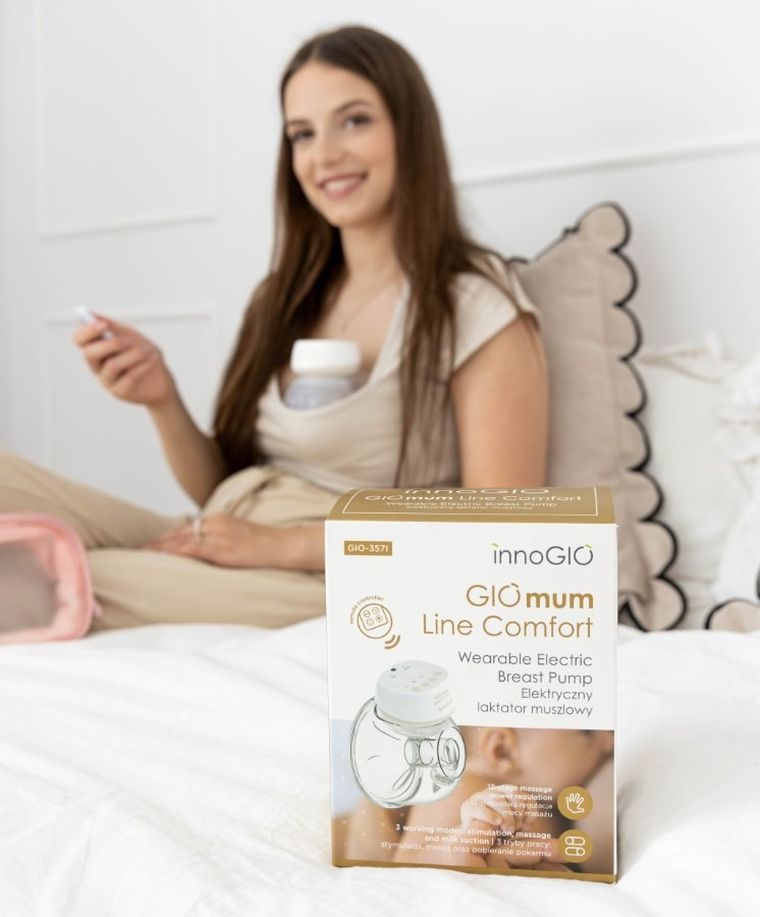 InnoGIO, GIOmumLine Comfort, laktator elektryczny, muszlowy, pojedynczy