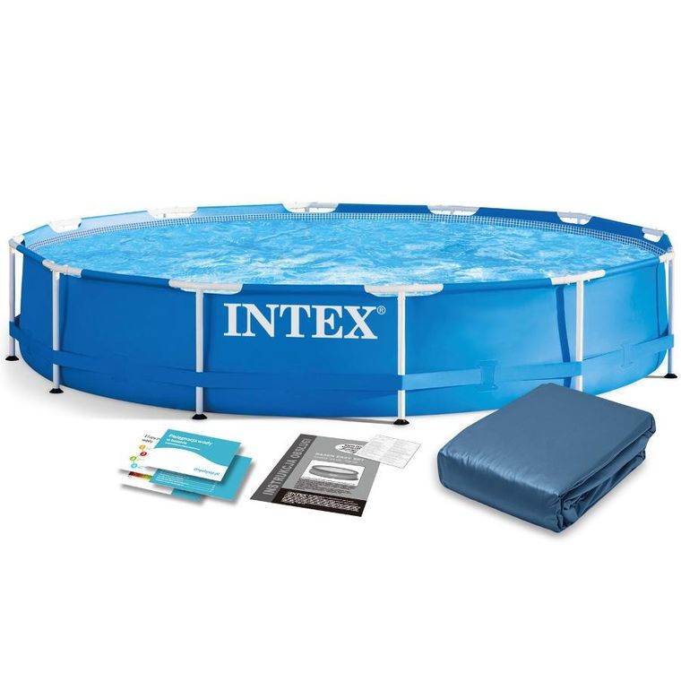 Intex, basen ogrodowy stelażowy, 366-76 cm, zestaw 6w1