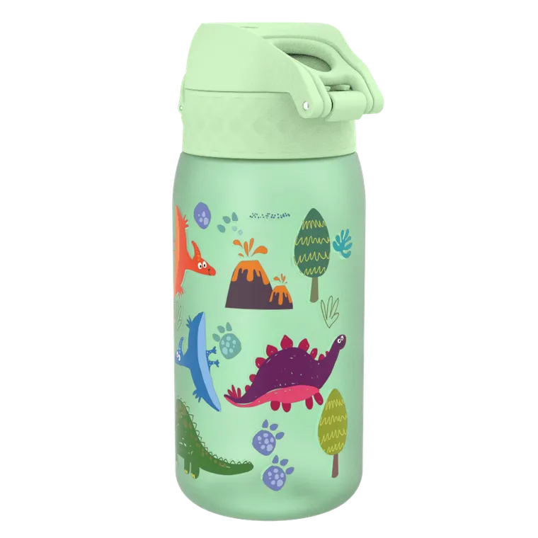 Ion8, Dinozaury, bidon z ustnikiem, zielony, 350 ml