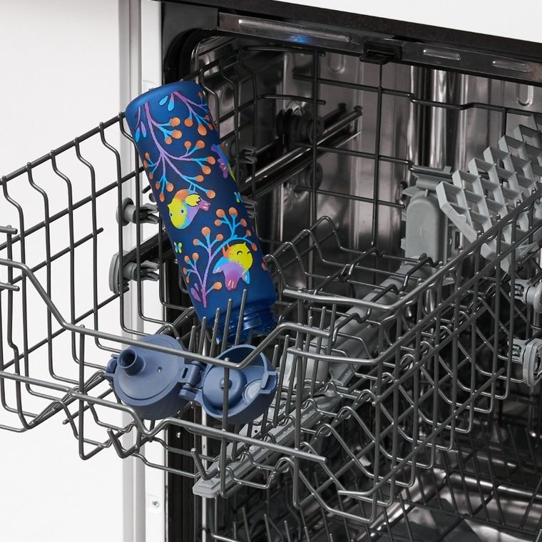 ION8, Egzotyczne ptaki, bidon z ustnikiem, niebieski, 500 ml