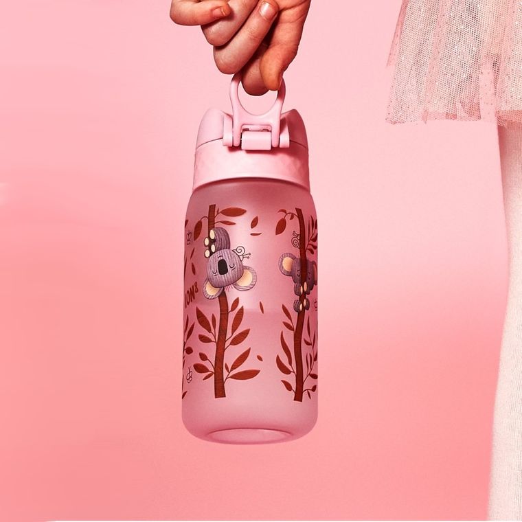 Ion8, Koala, bidon z ustnikiem, różowy, 350 ml