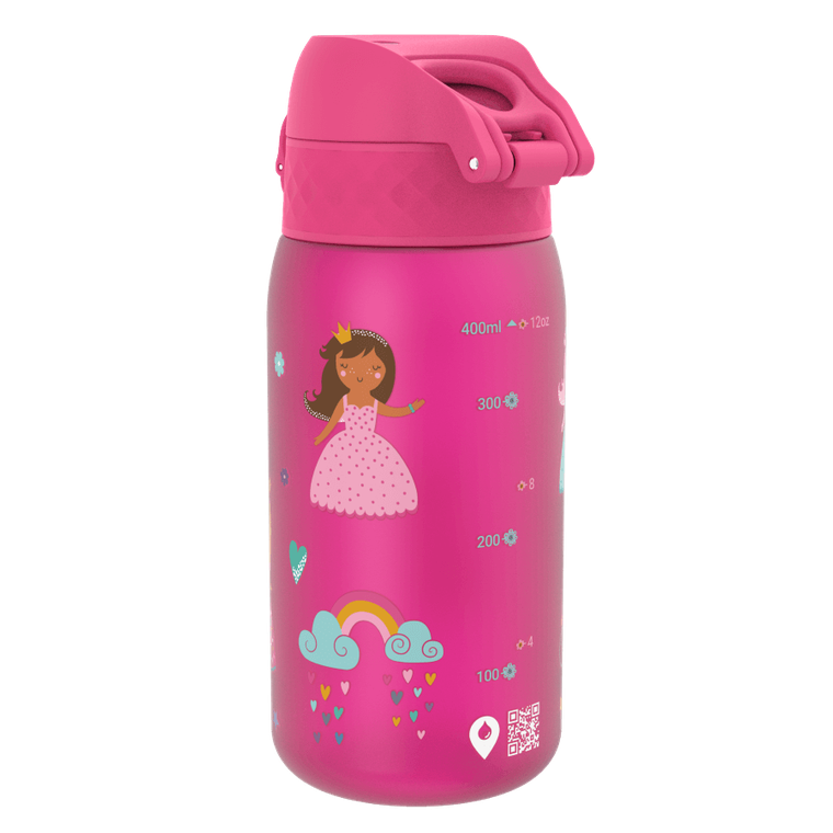 Ion8, Księżniczki, bidon z ustnikiem, różowy, 350 ml