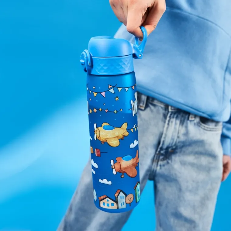 Ion8, Samoloty, bidon z ustnikiem, niebieski, 500 ml