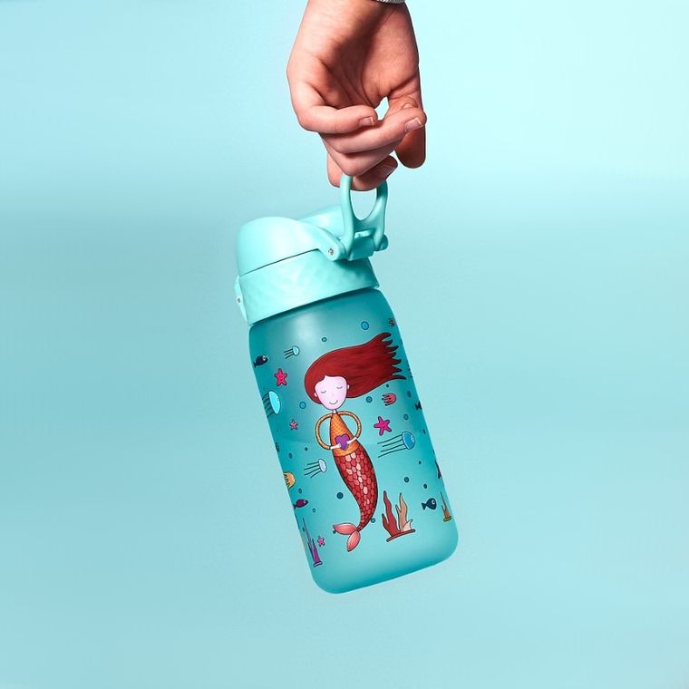 Ion8, Syrenki, bidon z ustnikiem, niebieski, 350 ml