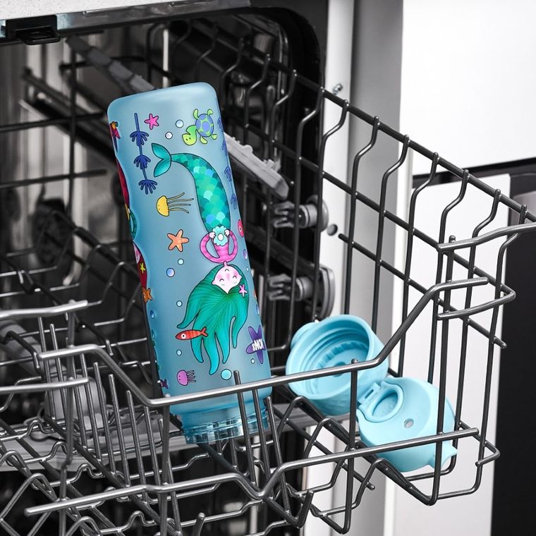 ION8, Syrenki, bidon z ustnikiem, niebieski, 500 ml