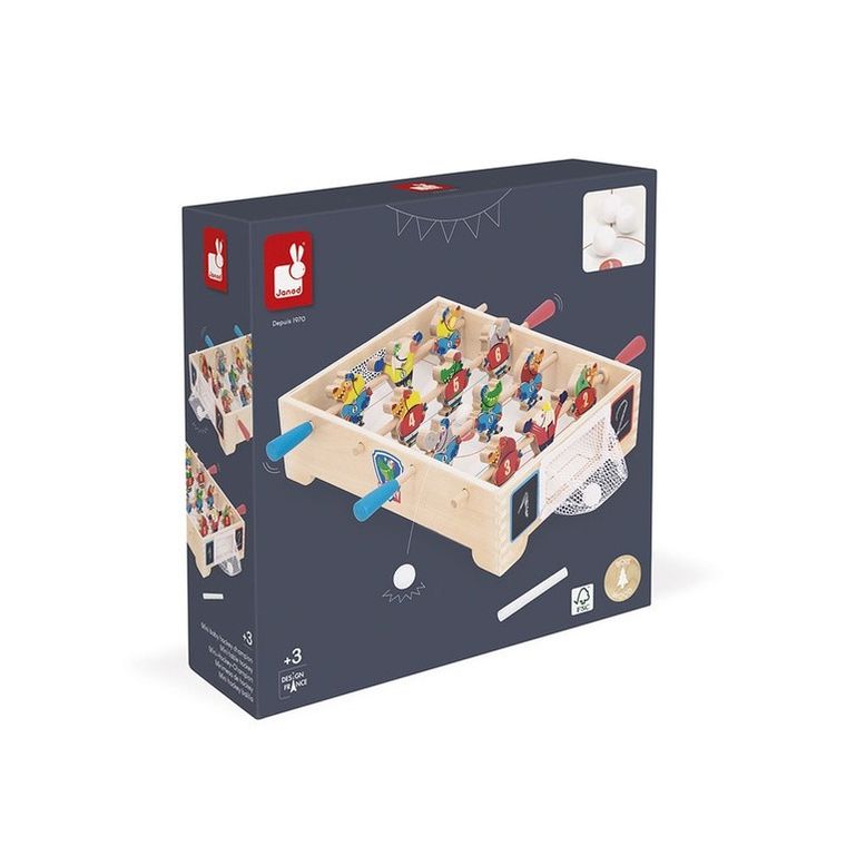 Janod, Applepop, Mini hokej, gra zręcznościowa, drewniana