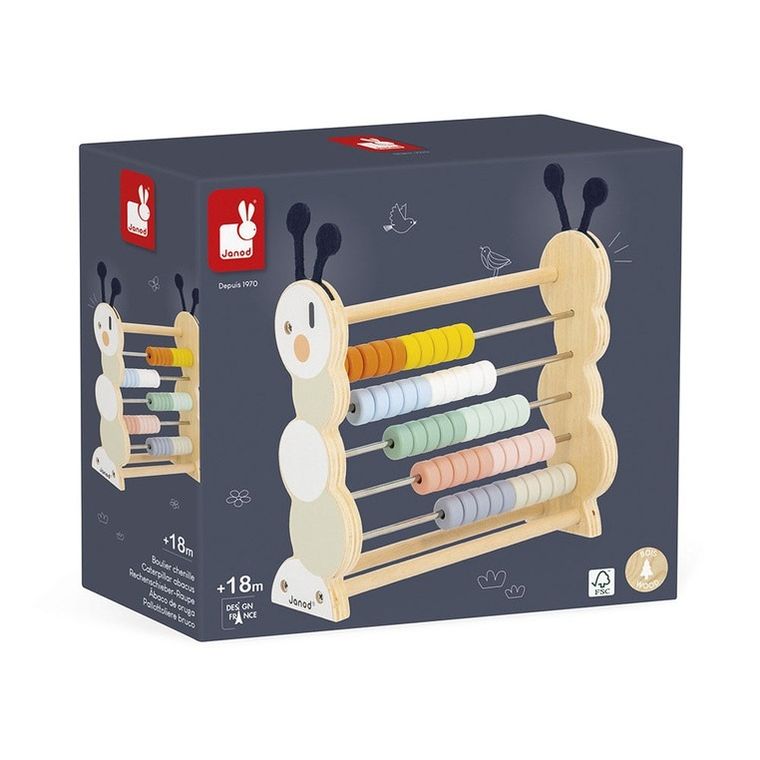 Janod, drewniane liczydło, gąsienica