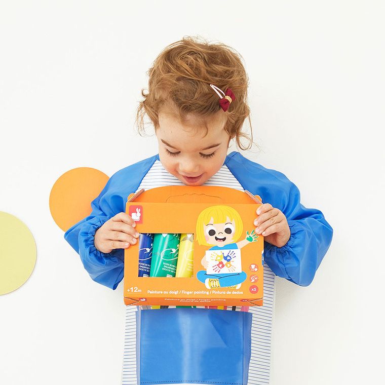 Janod, farbki do malowania rękami, 5 kolorów