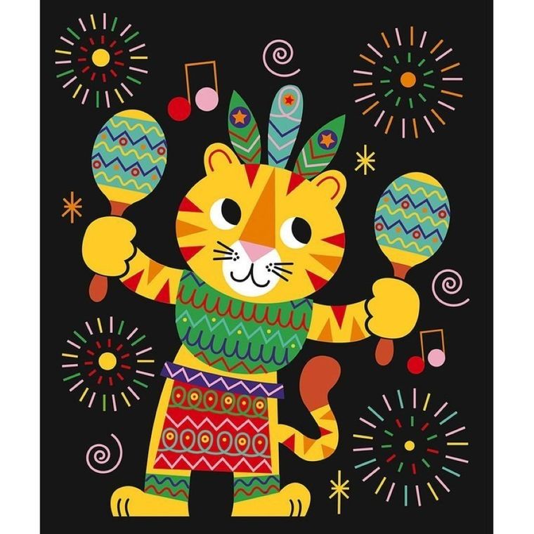 Janod, Graficzne zwierzątka do zdrapywania, zestaw kreatywny