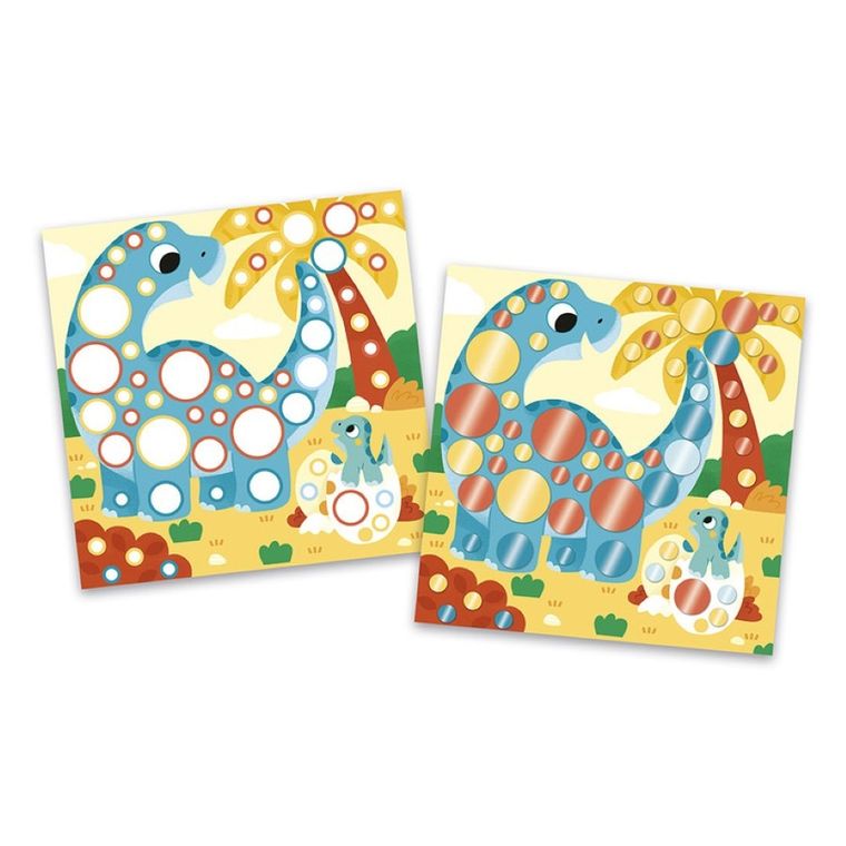 Janod, My arts & crafts, Zwierzęta, okrągłe naklejki, multizestaw kreatywny