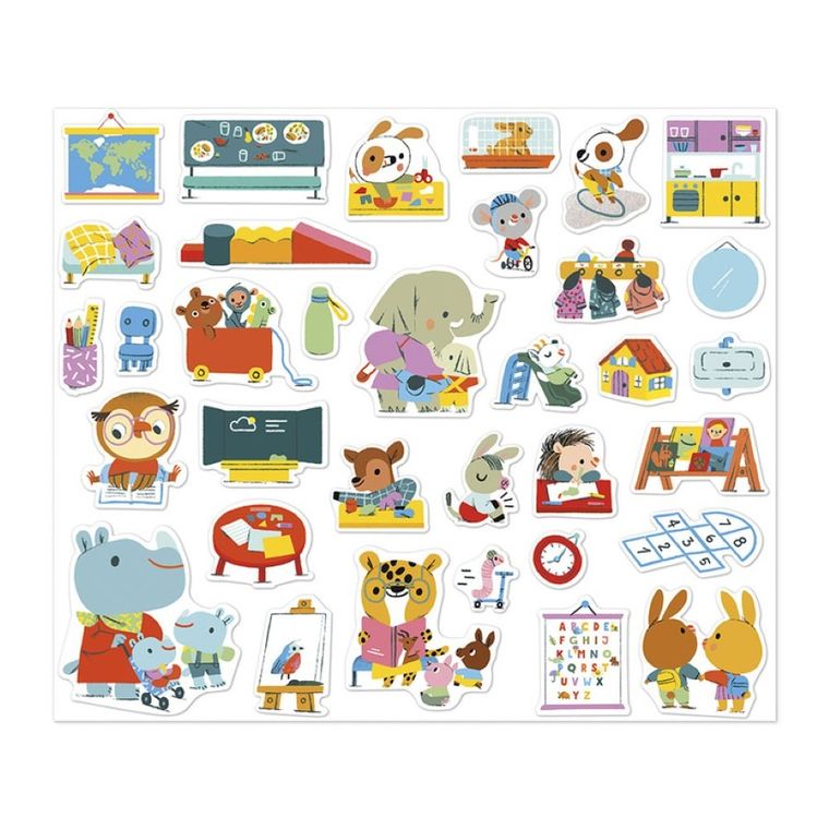 Janod, naklejki, przedszkole, 200 szt.