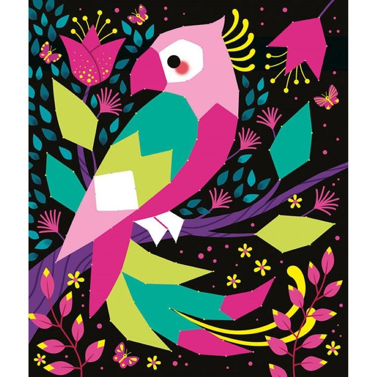 Janod, Przeplatanka 3D, String Art., Zwierzęta dżungli, zestaw kreatywny