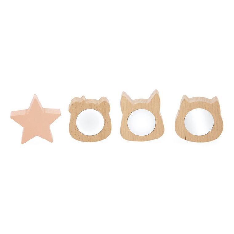 Janod, Pure, sorter drewniany, pudełko sensoryczne z chusteczkami