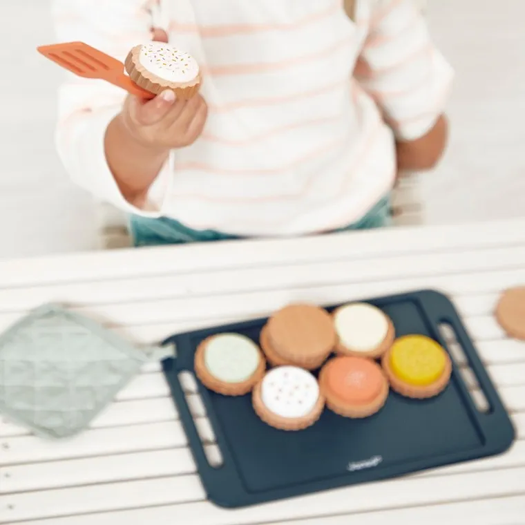 Janod, Shiny Grandma, drewniany zestaw do pieczenia ciasteczek, 21 elementów