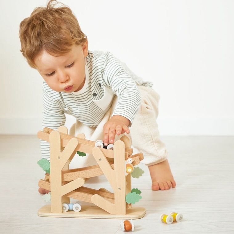 Janod, Sweet Cocoon, drewniany kulodrom, rampa wyścigowa dla mrówek