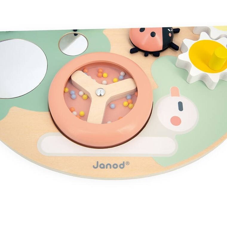 Janod, Sweet Cocoon, wielofunkcyjna tablica edukacyjna, drewniana, Ogród