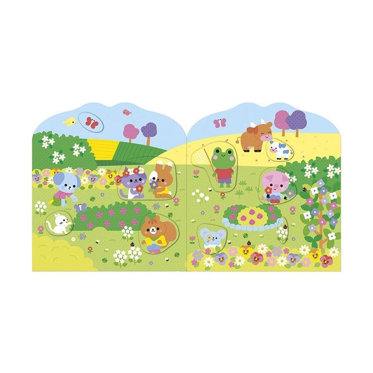 Janod, Wieś, książeczka do wyklejania, z naklejkami