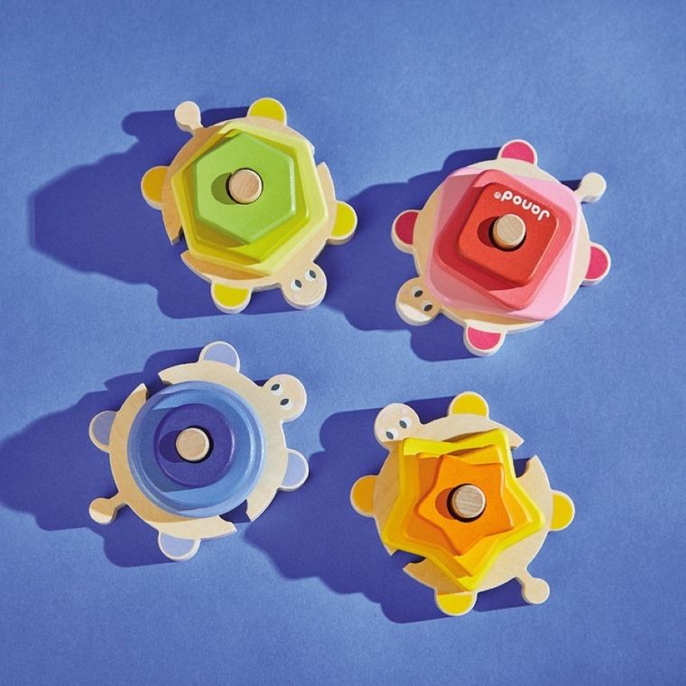 Janod, Żółwie, układanka drewniana, piramida