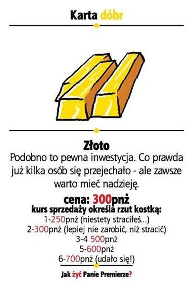 Jawa, Jak żyć Panie Premierze, gra planszowa