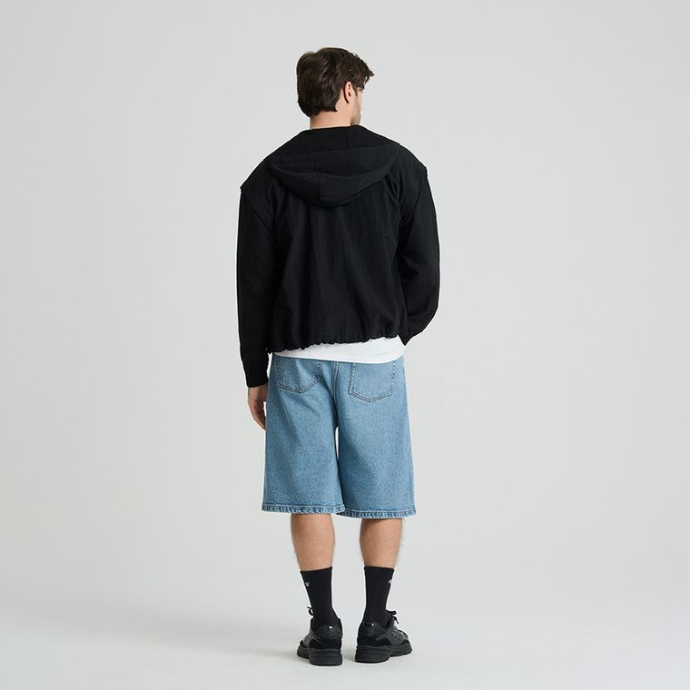 Jeansowe bermudy unisex z regulacją NOWEAR