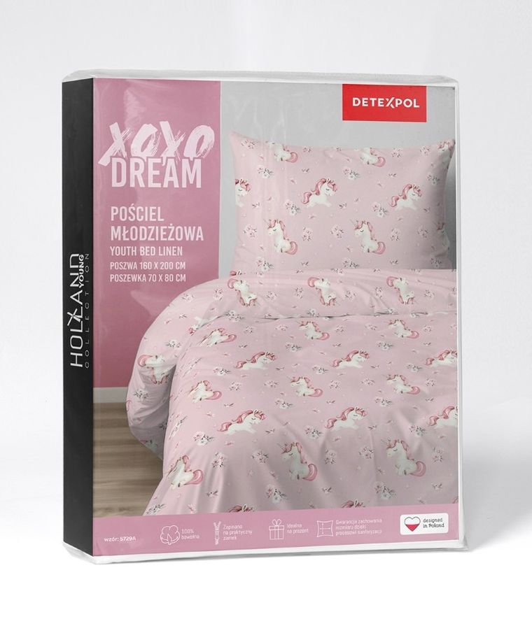 Jednorożec, 2-częściowy komplet pościeli bawełnianej, 160-200 cm
